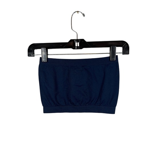 Sugar Lips Gameday Crop Tank, Navy and White, Size OS - Picture 5 of 6